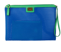 Mesh Clutch, PVC/Leather, Blue/Green, MII, DB, 2*